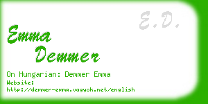 emma demmer business card